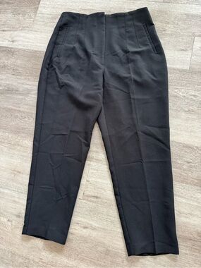 Zara Black High Waisted Tailored Trousers XL